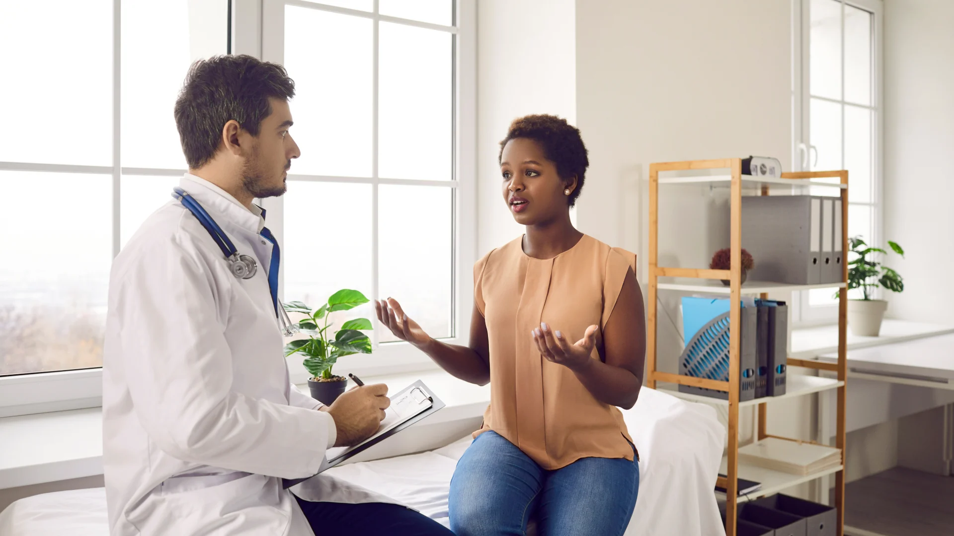 Doctor discussing care with a patient