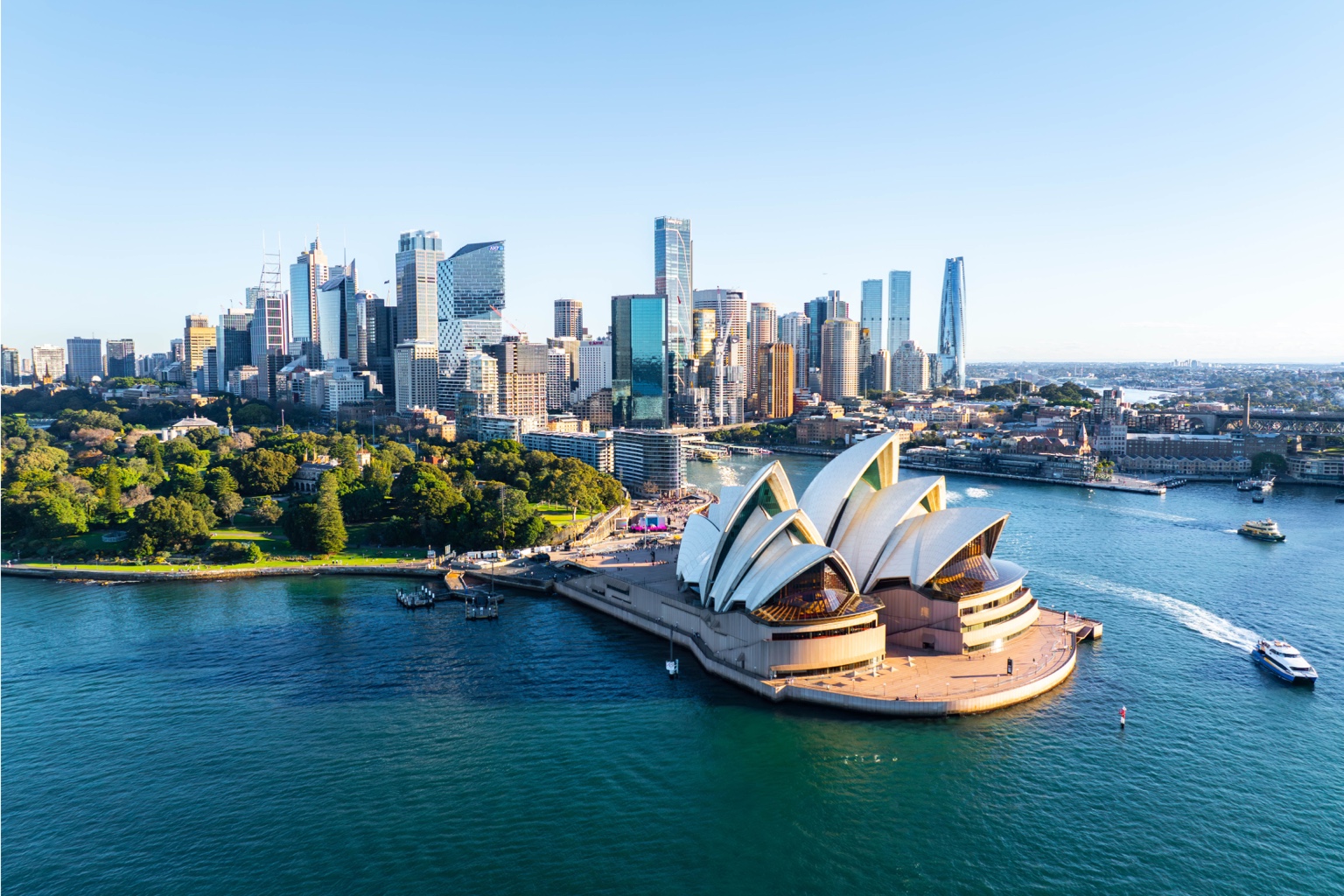 Sydney Harbour and the Sydney Opera House in Australia