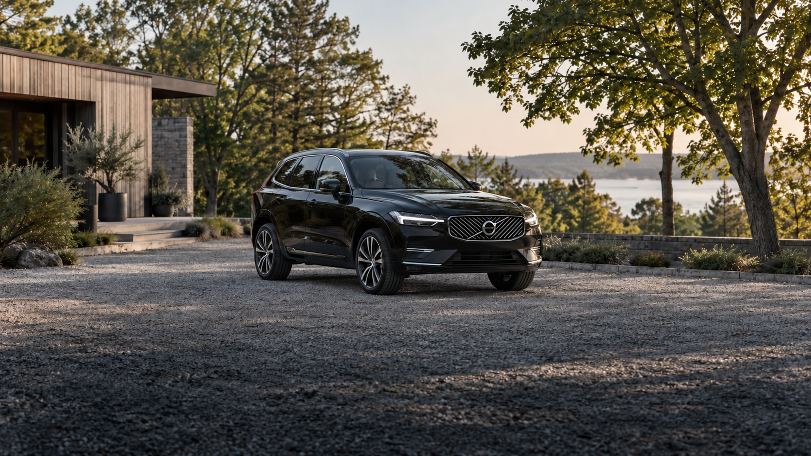 Volvo XC60 parked in a residential driveway